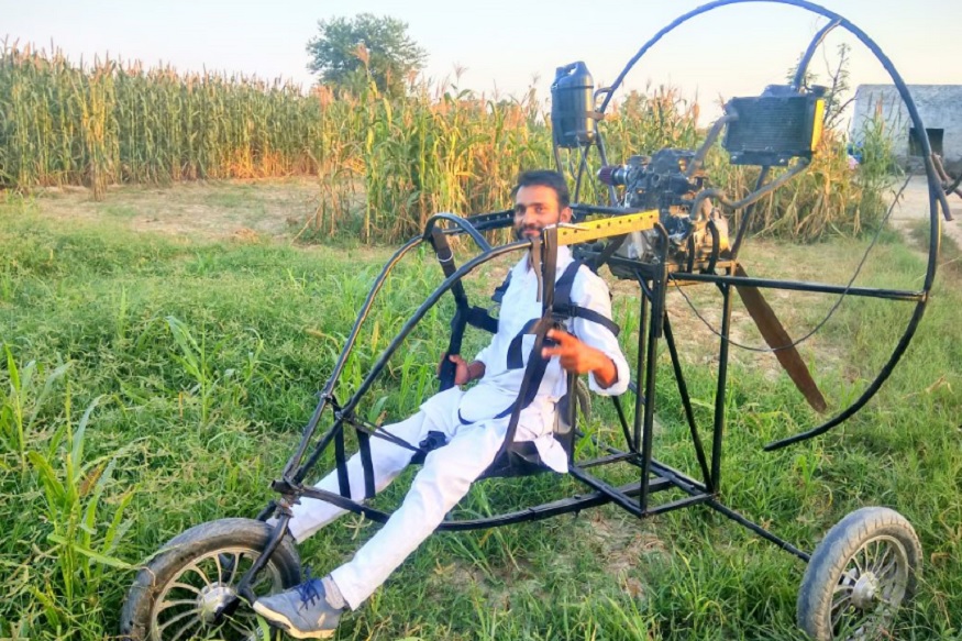 He Builds a Mini Aircraft Using an Engine From an Old Bike